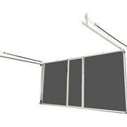 Lifestyle Screens Garage Door Screen; 16  W x 7' H; White Frame; Charcoal 18x14 Fiberglass Mesh; No Passage Door