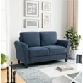 thumbnail image 1 of Lifestyle Solutions Alexa Loveseat with Rolled Arms, Blue Fabric, 1 of 7
