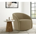 thumbnail image 1 of Lifestyle Solutions Briars Art Deco Style Swivel Accent Chair, Camel Velvet, 1 of 7