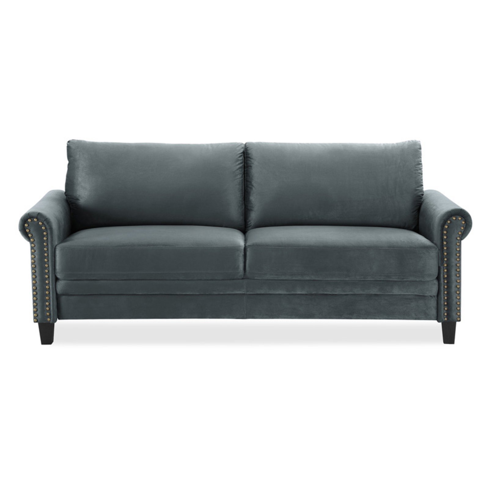 Lifestyle Solutions Fallon Rolled Arms Sofa, Gray Fabric - image 1 of 9