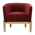 thumbnail image 1 of Lifestyle Solutions Falstead Mid-Century Modern Accent Chair, Red Velvet Fabric, 1 of 6