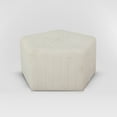 thumbnail image 1 of Lifestyle Solutions Gentry Pentagonal Ottoman, Snow White Fabric, 1 of 6