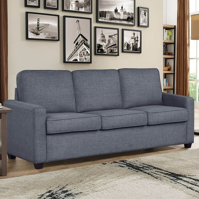 Lifestyle Solutions Jenson Sofa with Sleeper, Grey Fabric, Assembled