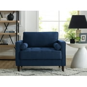 Lifestyle Solutions Lorelei Lounge Chair, Navy Blue Fabric