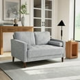 thumbnail image 1 of Lifestyle Solutions Lorelei Mid-Century Modern Loveseat, Light Gray Fabric, 1 of 11