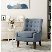 Lifestyle Solutions Mason Transitional Accent Chair, Blue Fabric