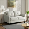 thumbnail image 1 of Lifestyle Solutions Taryn Loveseat with Curved Arms, Beige Fabric, 1 of 13