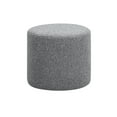 thumbnail image 1 of Lifestyle Solutions Warren Round Ottoman, Gray Sherpa Fabric, 1 of 8