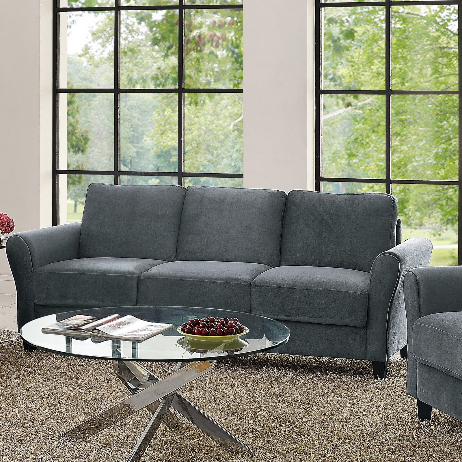 Rolled arm sale sofa