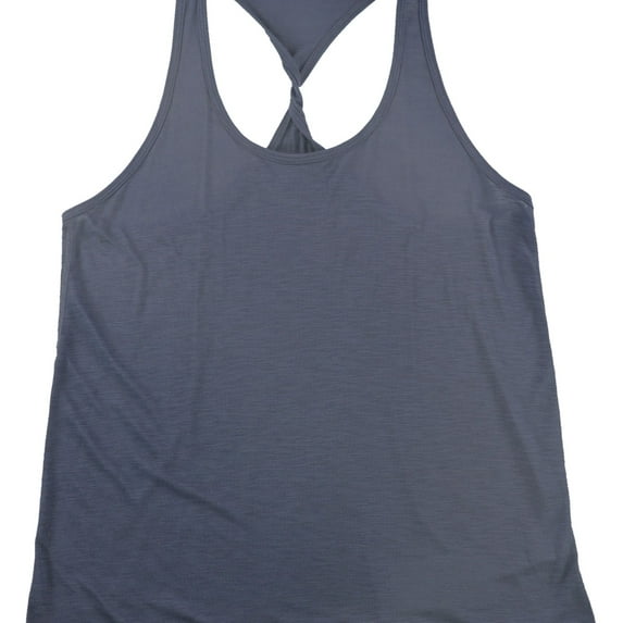 Lifestyle and Movement Womens Toni Twist Racerback Tank Top, Blue, Small