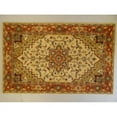 thumbnail image 1 of Lifestyles LS-RM34 8 x 11 ft. Kavera 100 Percent Long Fiber Wool Hand Made Rug- Beige & Brick, 1 of 1