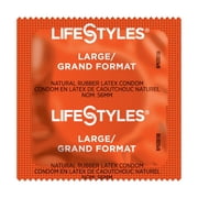 Lifestyles Large Formerly KYNG + Silver Lunamax Pocket Case, Large Sized Lubricated Latex Condoms-24 Count