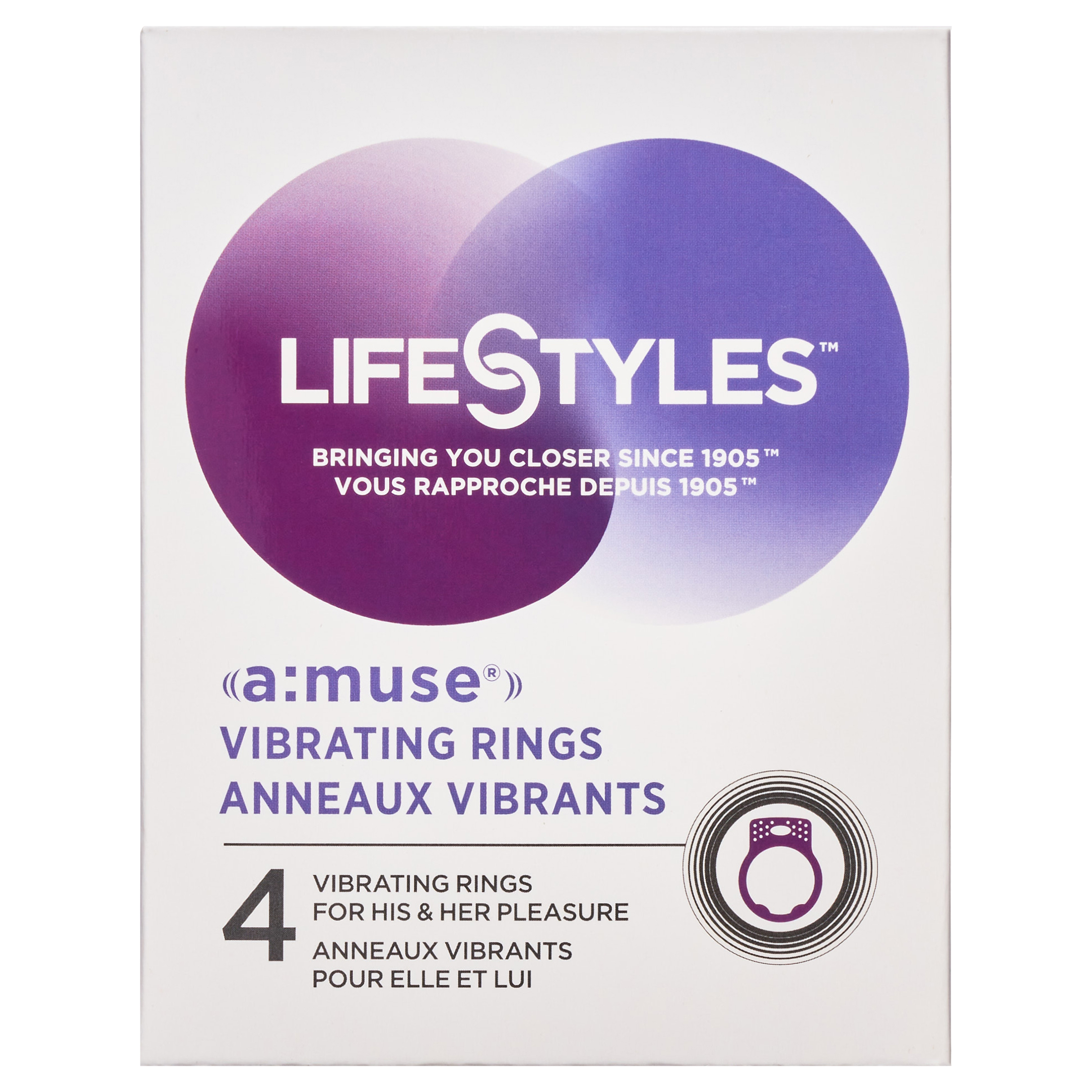 Lifestyles Multi-Pleasure Vibrating Ring Massager, 4 Count - image 1 of 8