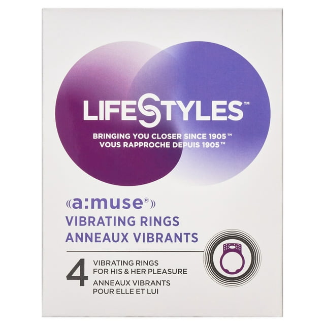 Lifestyles Multi-Pleasure Vibrating Ring Massager, 4 Count