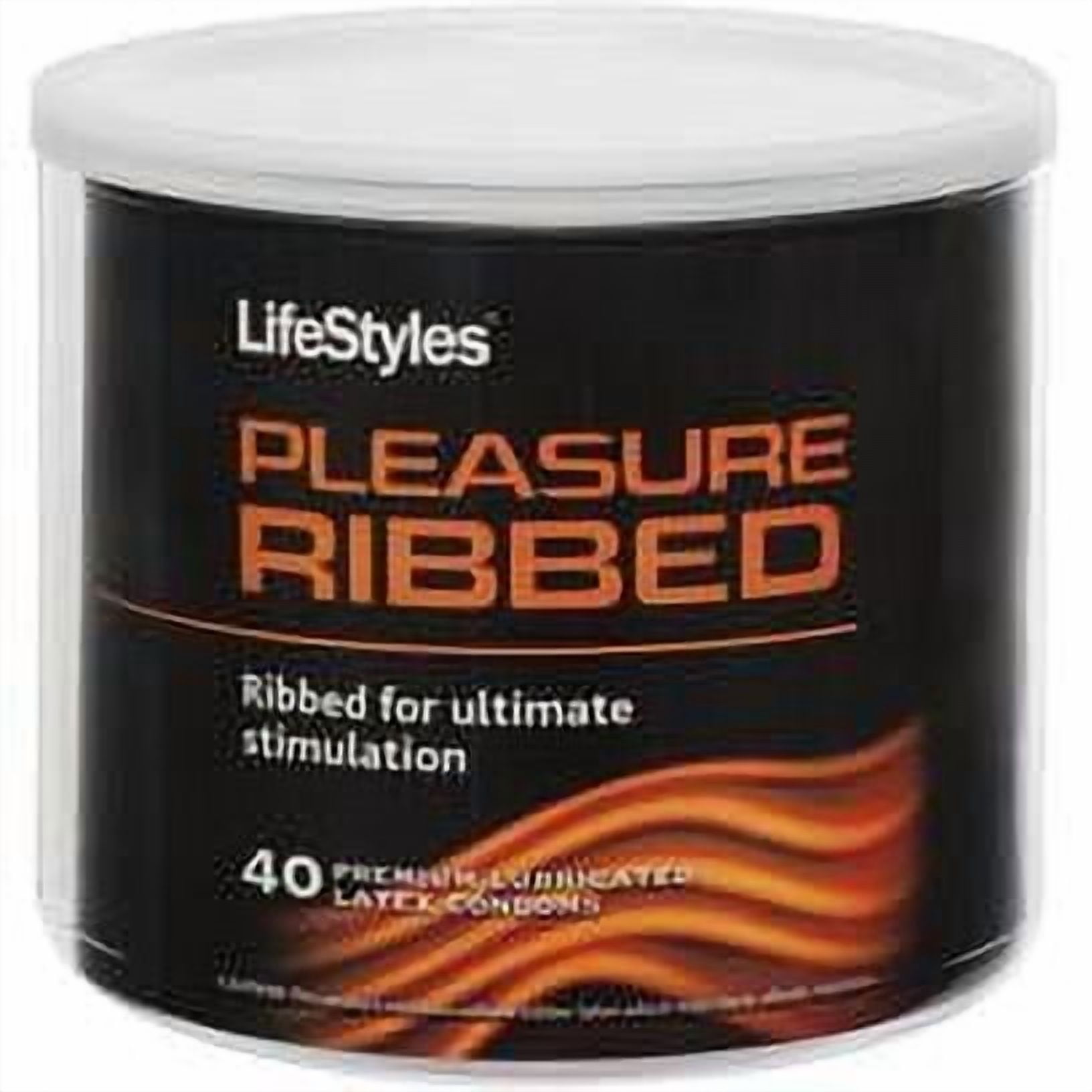 Lifestyles Pleasure Ribbed Latex Condoms 40 Pieces Bowl HSA/FSA ...