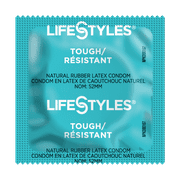 Lifestyles Tough Extra Strength + Brass Lunamax Pocket Case, Strong Durable Lubricated Latex Condoms-12 Count