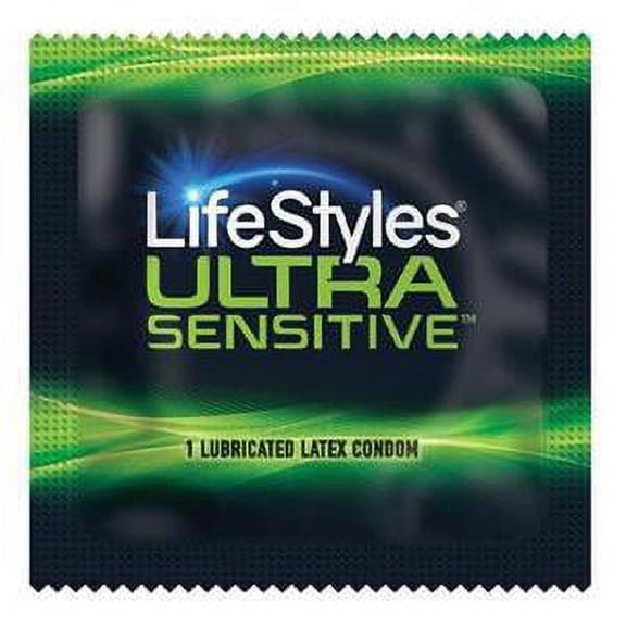 Lifestyles Ultra-Sensitive + Brass Lunamax Pocket Case,  Premium Lubricated Thin Latex Condoms-24 Count