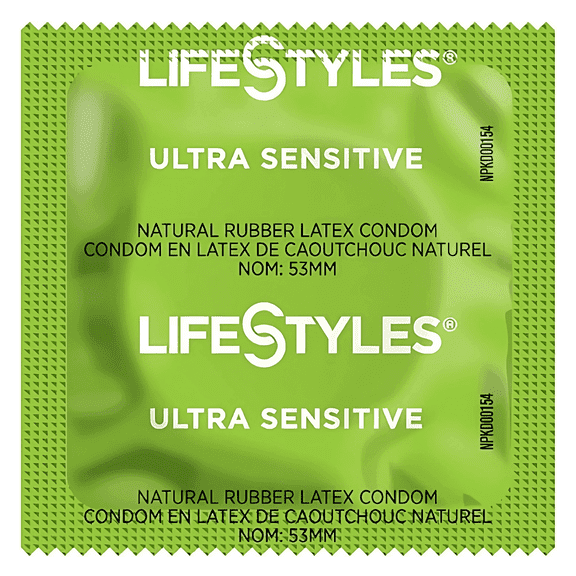 Lifestyles Ultra Sensitive Condom - Lubricated Latex Condom- (Pack of 25)