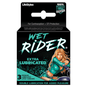 LifeStyles Wet Rider Extra Lubricated Condoms | 3-Pack