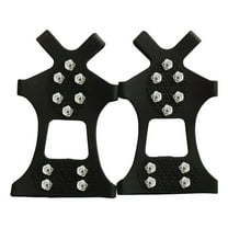 Lifetechs 1 Pair Ice Cleats Shoes Crampons with 5 Steel Studs Men Women Outdoor Walking Ice Snow Traction Grips Non-slip Shoes Boot Spikes Grippers