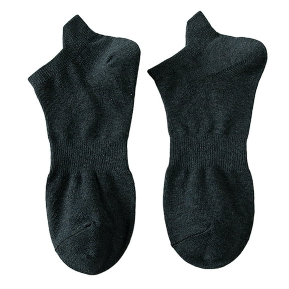 Lifetechs 1 Pair Men Boat Socks Low-cut Shallow Cotton High Elasticity Anti-slip Soft Sweat-absorption Anti-shrink Sports Short Invisible Socks