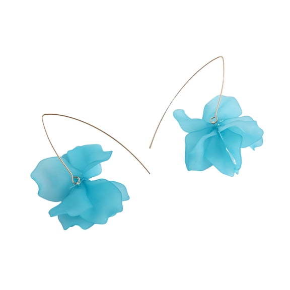 Lifetechs 1 Pair Petal Pendant Drop Earrings Long Style Dangle Earrings Women Piercing Hook Earrings Jewelry Gift