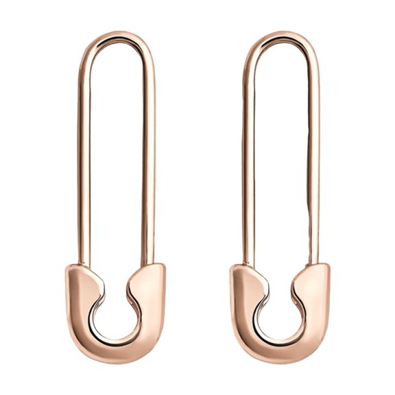 Lifetechs 1 Pair Women Earrings Hollow Out Pin Shape Polished Electroplating Metal Lightweight Daily Life Festivals Parties Dates Ear Jewelry