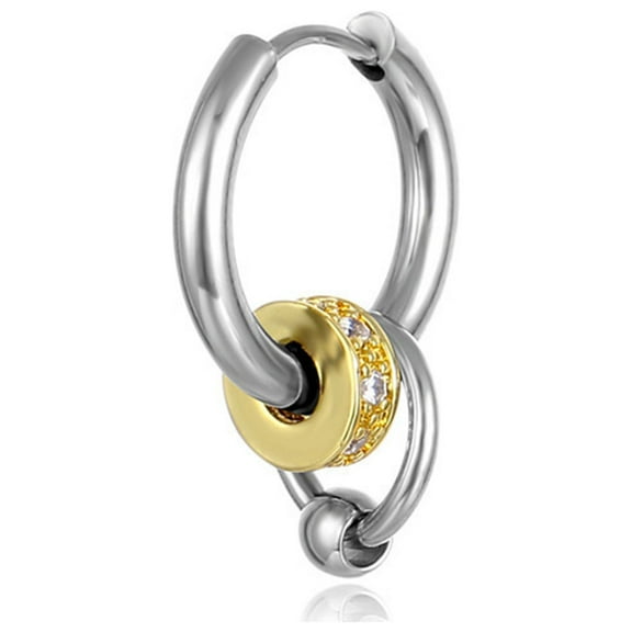 Lifetechs 1 Pcs Ear Studs Multi-layers Ring Punk Hip Hop Personality Gift Titanium Steel Cool Simple Men Earrings Jewelry