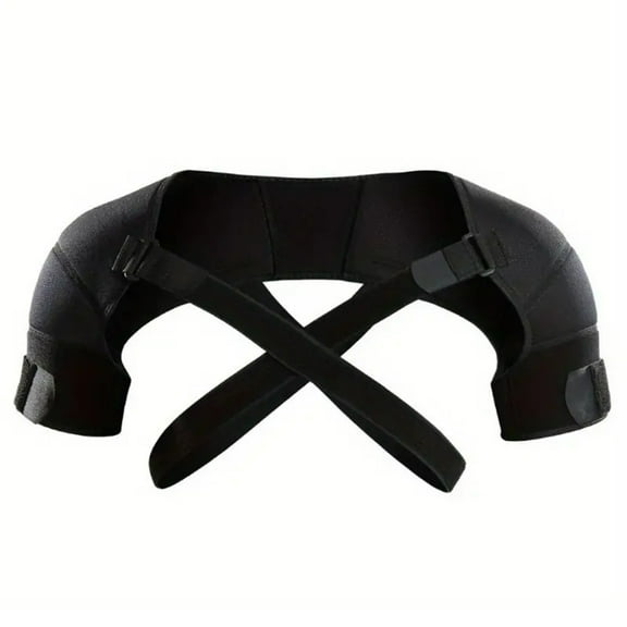 Lifetechs 1 Set Adjustable Shoulder Brace Men Women Torn Rotator Joint Cuff Pain Relief Compression Sleeve Cross Wrap Recovery Shoulder Stability Support Strap