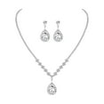 thumbnail image 1 of Lifetechs 1 Set Women Jewelry Set Rhinestone Necklace Earrings Prom Wedding Party Bride Water Drop Dangle Earrings Formal Occasions Neck Jewelry, 1 of 8