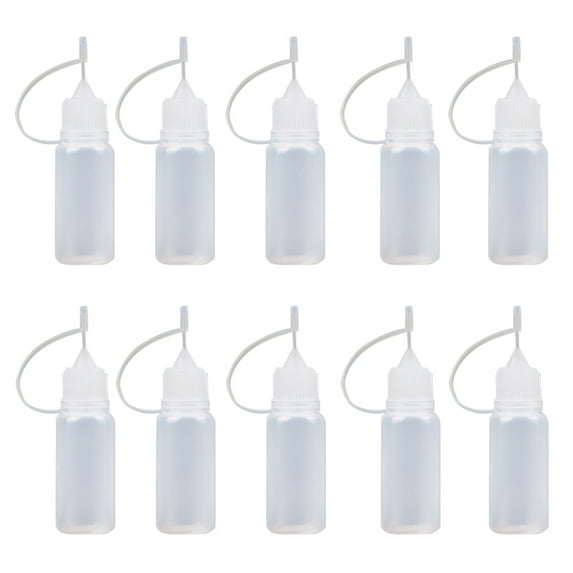 Lifetechs 10 Pcs 10ml Empty Needle Tip Bottle Solvents Dropper Filler