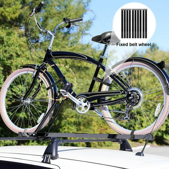 Lifetechs 10 Pcs Bike Wheel Straps Adjustable Bicycle Wheel Securing Bands with Buckle Easy-to-use Bike Wheel Stabilizer Straps for Transporting Bicycles