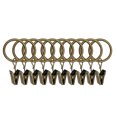 thumbnail image 1 of Lifetechs 10 Pcs Curtain Rings with Clips Polished Iron Snap-On Design Curtains Clamps with Hooks Curtain Accessories for Bathroom Living Room Home Decor, 1 of 8