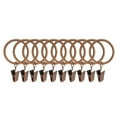 thumbnail image 1 of Lifetechs 10 Pcs Curtain Rings with Clips Polished Iron Snap-On Design Curtains Clamps with Hooks Curtain Accessories for Bathroom Living Room Home Decor, 1 of 8