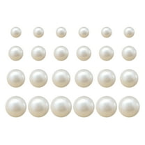 Lifetechs 12 Pairs Ear Studs Faux Pearl Different Sizes Smooth Anti-allergy Lightweight Exquisite Ear Decoration Jewelry Prom Party Bride Stud Earrrings