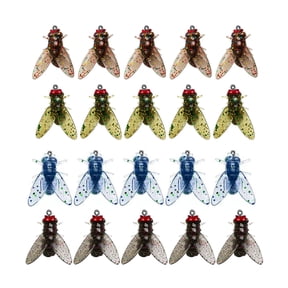 Lifetechs 20 Pcs Bionic Fly Fishing Lure with Sharp Hook Realistic Fly Artificial Bait Freshwater Saltwater Bass Trout Fishing Accessories