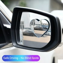 Lifetechs 2Pcs Heart Blind Spot Mirror Heart Shaped Side Mirror Blindspot for Car Convex Rearview Mirror Set Frameless Side Rear View Mirror Waterproof Stick-on Side Mirror with Wide Angle