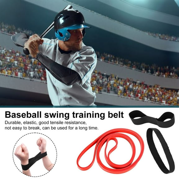 Lifetechs 3 Pcs/Set Baseball Swing Trainer Bands Elastic Baseball Batting Training Band Softball Hitting Resistance Bands Training Belt Practice Equipment for Athletes