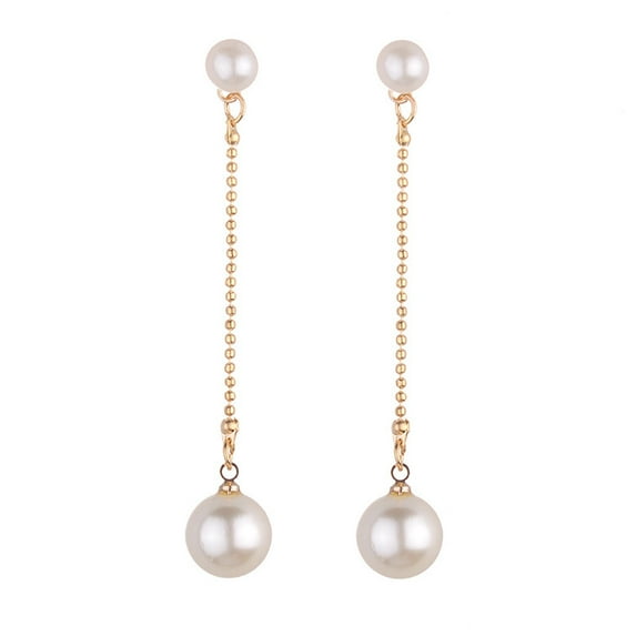 Lifetechs 5 Pair Hanging Earrings Long Tassel Faux Pearl Decor Beads High-end Luxury Bride Wedding Earring Ear Decorative Jewelry Lady Prom Banquet Dangle Earring