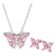 thumbnail image 1 of Lifetechs 6 Pcs/Set Necklace Earrings Set Shiny Rhinestones Butterflies Shape Pendant Necklace Stud Earrings Set Jewelry Gift, 1 of 8