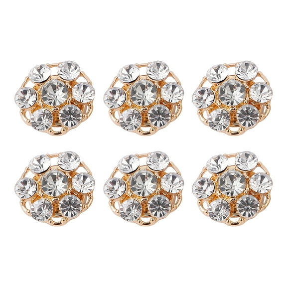 Lifetechs 6 Pcs Women Button Covers Shiny Cufflinks Snap-on Removable Button Clips Shirt Dress Accessories
