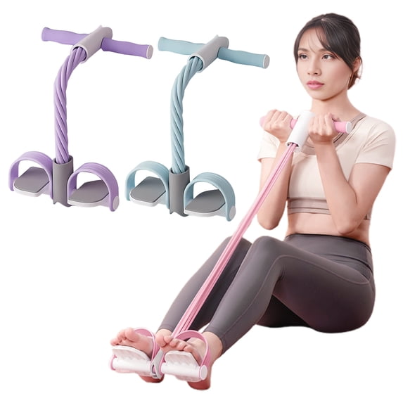 Lifetechs 6-Tube Pedal Puller Resistance Band with Handle TPE Elastic Yoga Sit-up Pull Rope Men Women Pedal Tensioner Exerciser Workout Equipment