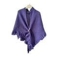 thumbnail image 1 of Lifetechs Autumn Winter Knitting Shawl with Tassel Decoration Triangle Scarf with Buttons Thickened Warm Knit Wrap, 1 of 8