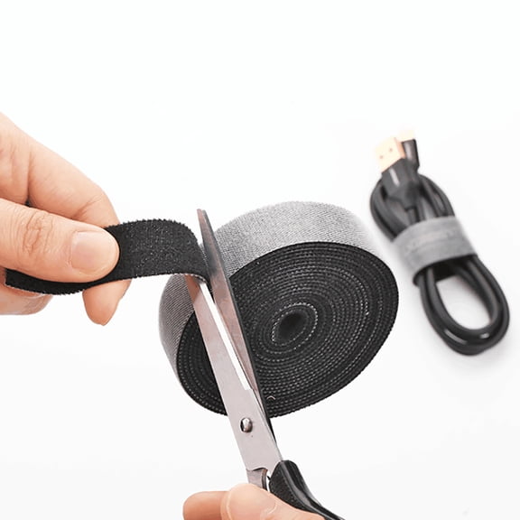 Lifetechs Cable Strap Convenient Self-adhesive Nylon Roll Wire Tidy Fastening Tape for Office