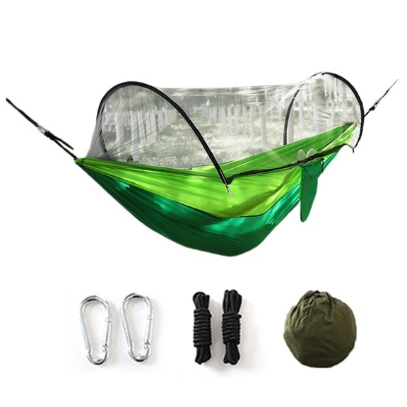 Lifetechs Camping Hammock with Gnats Net 200Kg Breathable Lightweight Portable Single Hammock with Tree Straps Easy Setup Indoor Outdoor Hiking Hammock