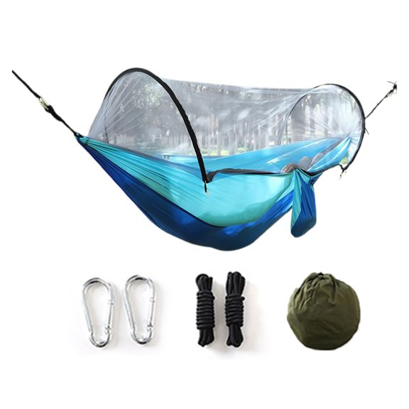 Lifetechs Camping Hammock with Gnats Net 200Kg Breathable Lightweight Portable Single Hammock with Tree Straps Easy Setup Indoor Outdoor Hiking Hammock