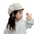 thumbnail image 1 of Lifetechs Children Beret Short Brim Newsboy Cap Autumn Winter Cap Girls Octagonal Cap, 1 of 8
