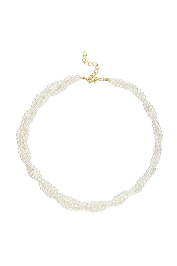 Choker Necklace Elegant Multi-layer Faux Pearl Necklace able Alloy Jewelry Necklace for Daily Wear