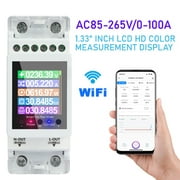 Lifetechs Digital Energy Meter Electronic Digital Display Wi-Fi Connection Voltage Power Electricity Monitors WiFi Smart Meter Home Supply