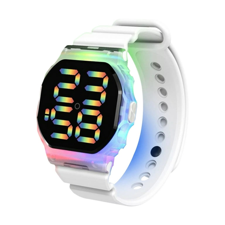 Lifetechs Digital Watch 30 Meters Waterproof Decorative Large Screen Color Changing LED Electronic Watch for Daily Life Walmart
